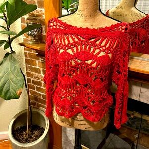 Anthropologie crochet sweater